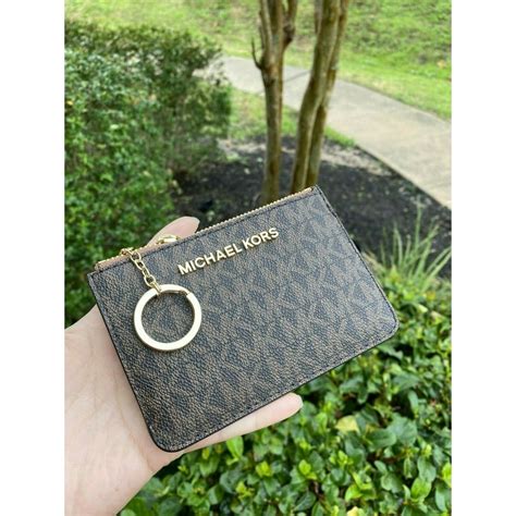 michael kors id holder keychain|michael kors chain card case.